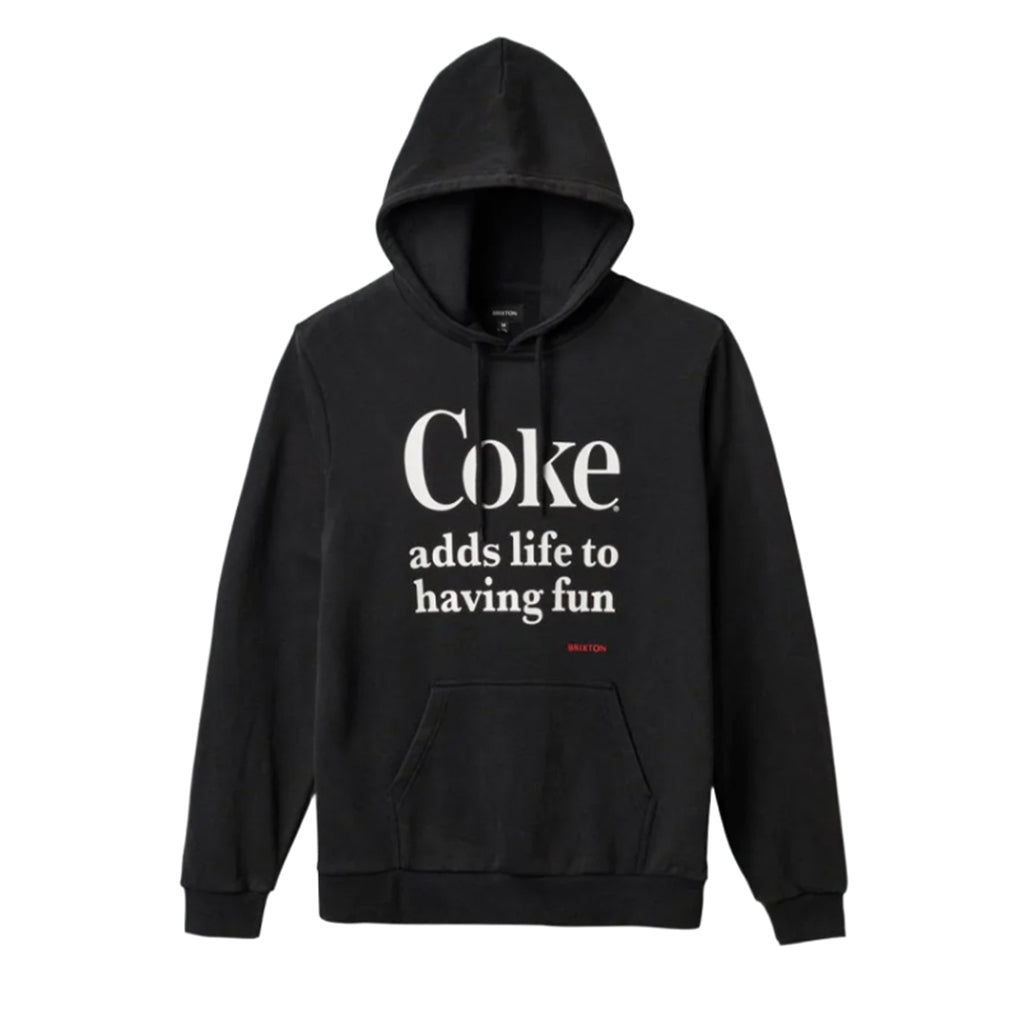 Black hoodie with text on a white background