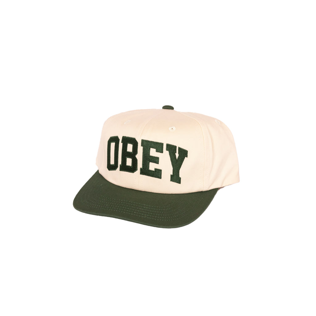 Collegiate 6 Panel Strapback Hat Cedar