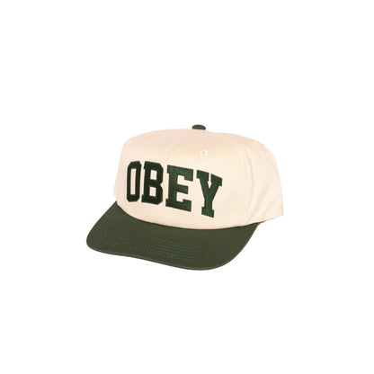 Collegiate 6 Panel Strapback Hat Cedar