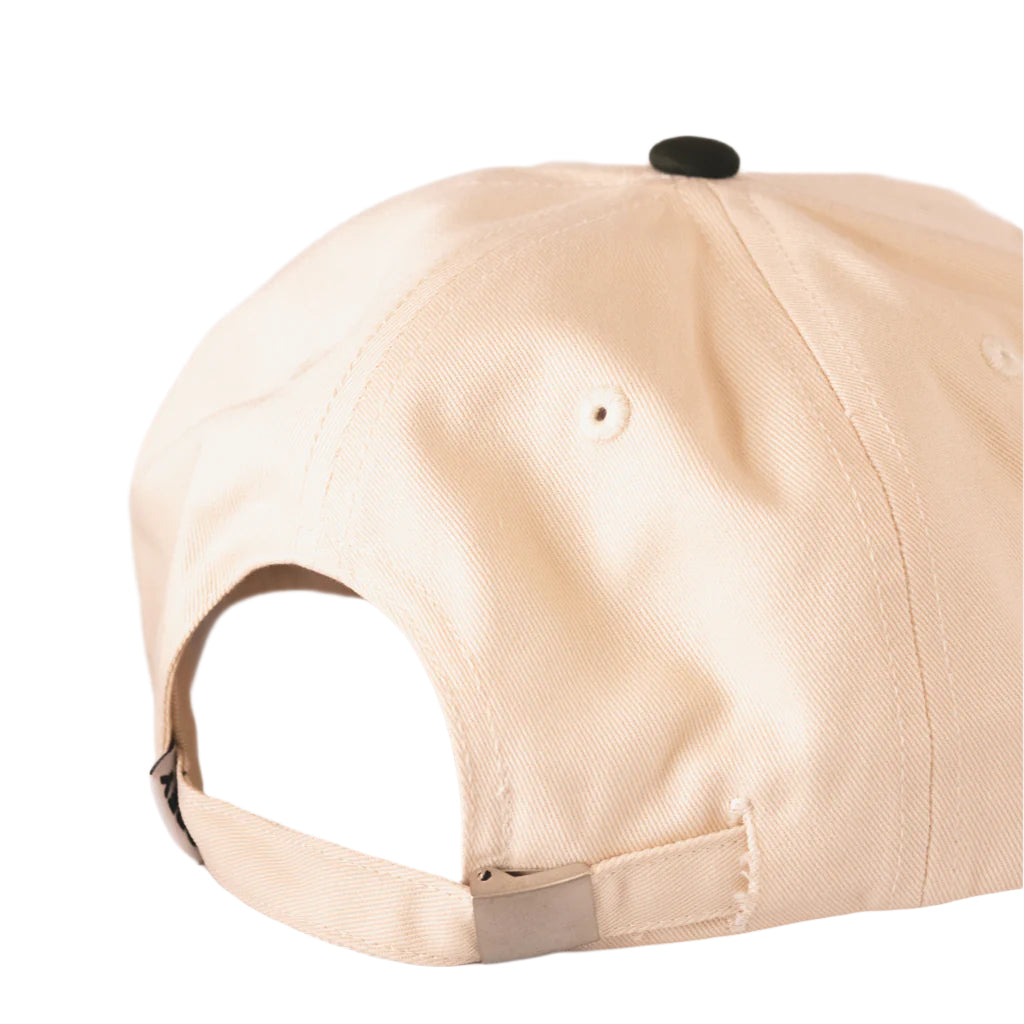 Beige baseball cap on a white background