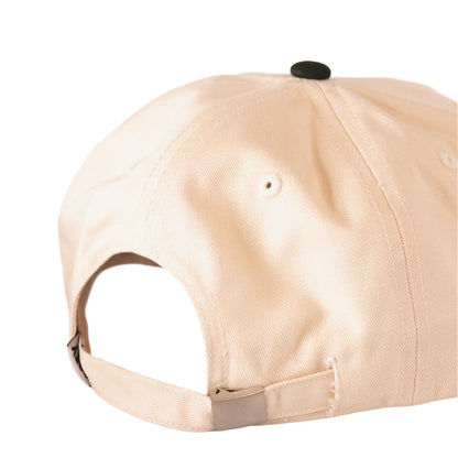 Beige baseball cap on a white background