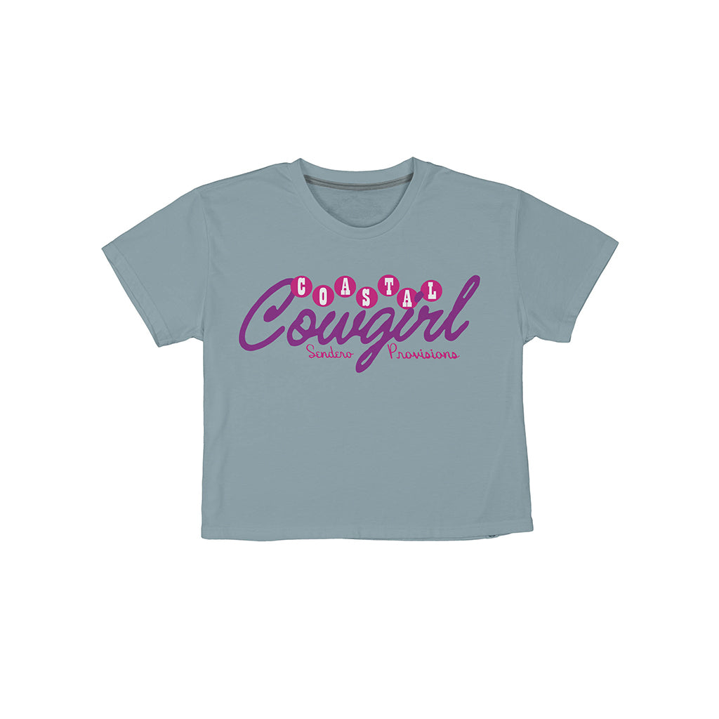 Coastal Cowgirl Crop Tee Sterling Blue