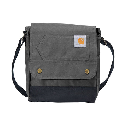 Gray shoulder bag with Carhartt logo on a white background