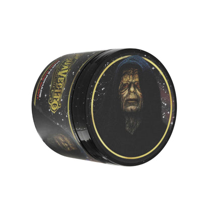 Pomade container with a Palpatine on the lid against a white background