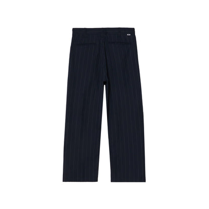Dean Stripe Pleated Pants Midnight Navy Multi