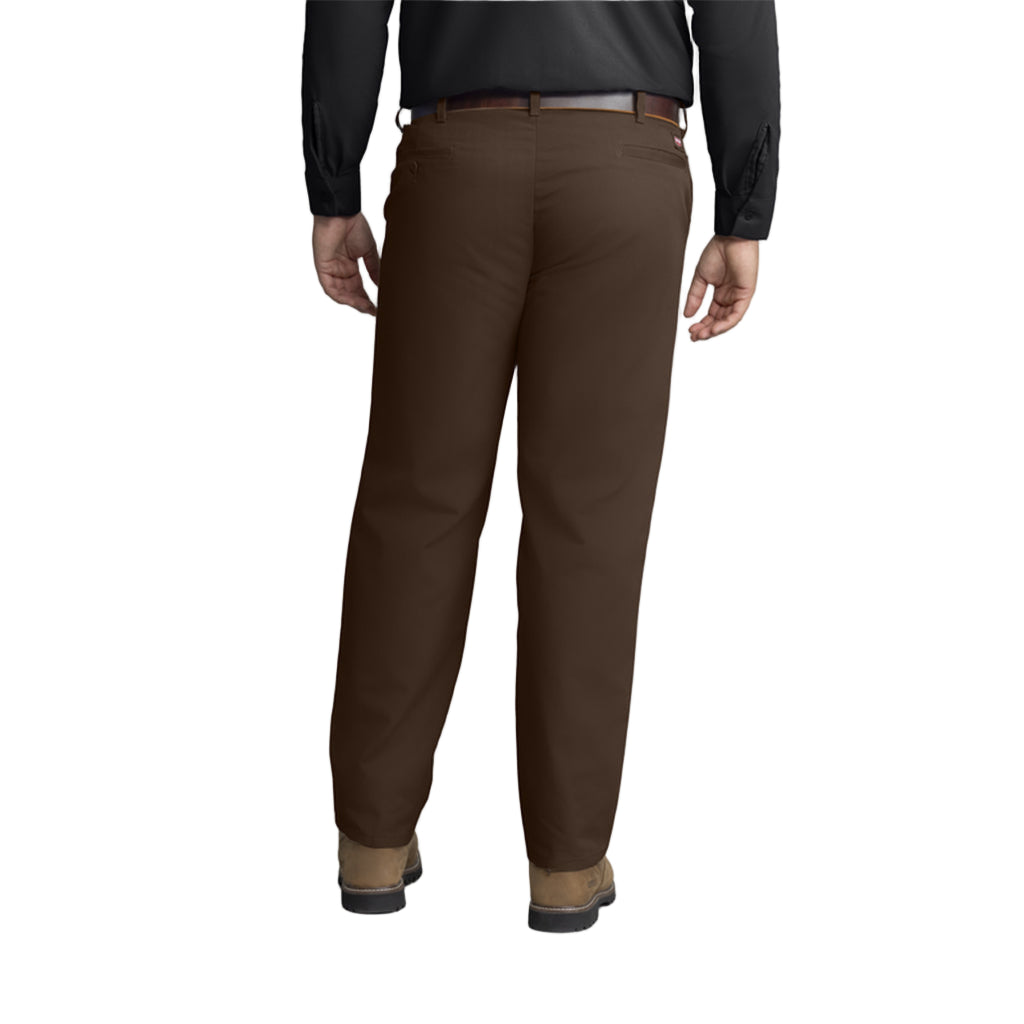 Brown pants worn by a person on a light gray background