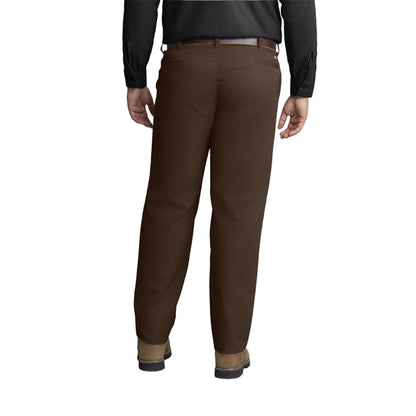 Brown pants worn by a person on a light gray background