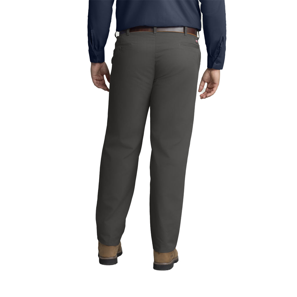 Gray pants worn by a person on a white background