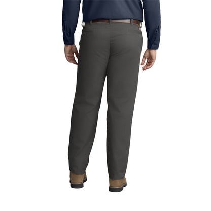 Gray pants worn by a person on a white background