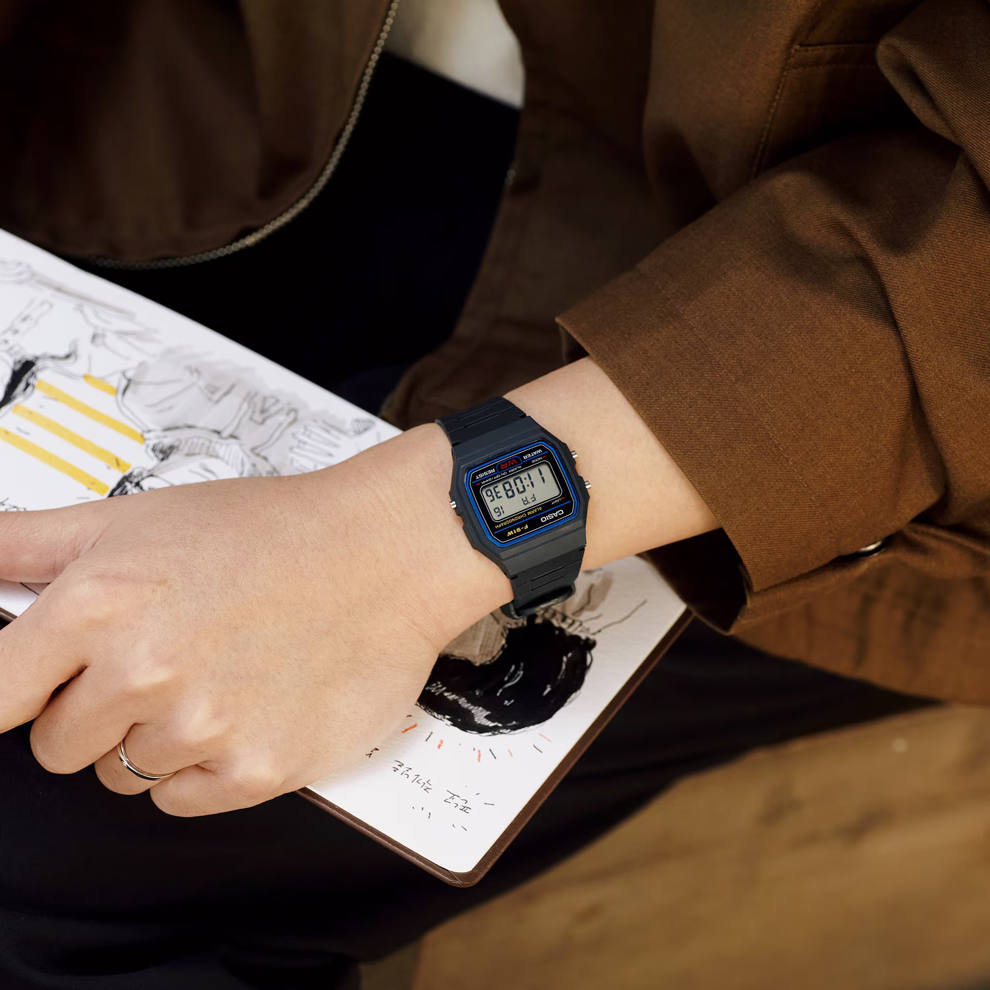 Black Watch With Blue Accent