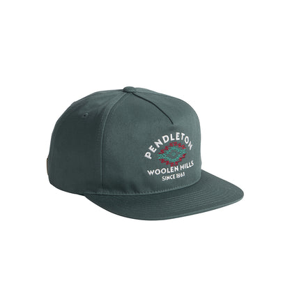 Green cap with Pendleton Woolen Mills logo on a white background