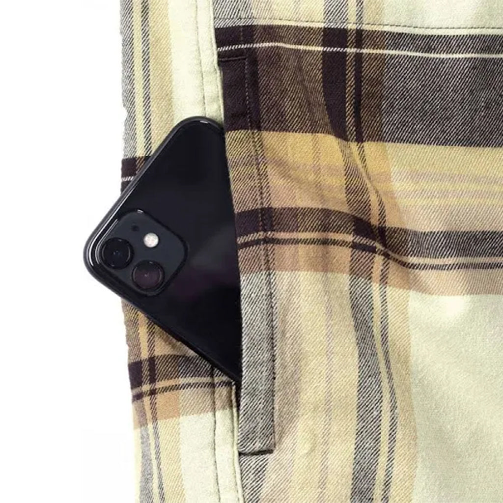 Fleece Lined Hooded Shirt Jacket Dark Brown