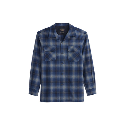 Blue plaid shirt on a white background
