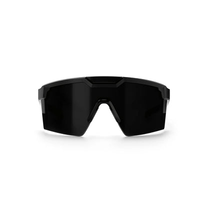 Black sunglasses on a white background