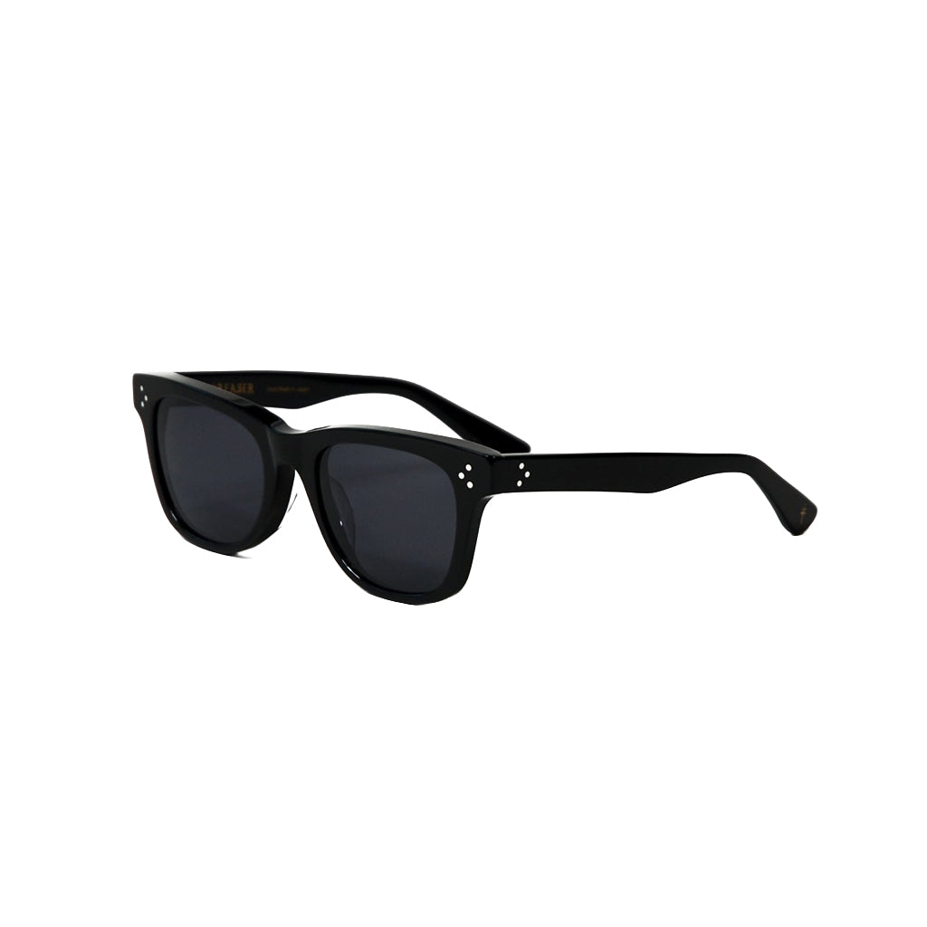 Black sunglasses on a white background