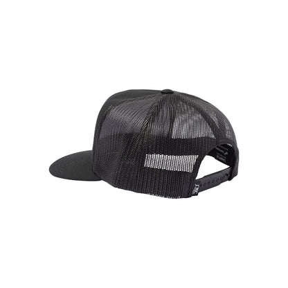Black mesh cap on a white background