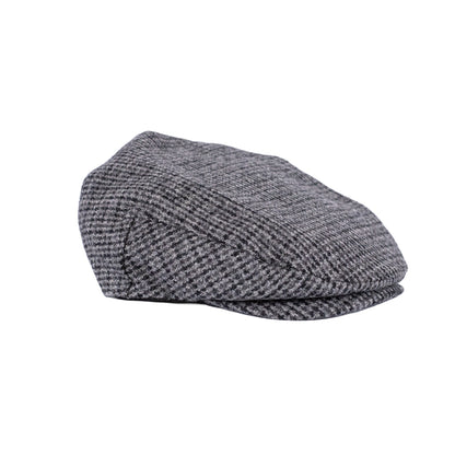Gray flat cap on a white background