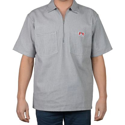 Half Zip Short Sleeve Hickory
