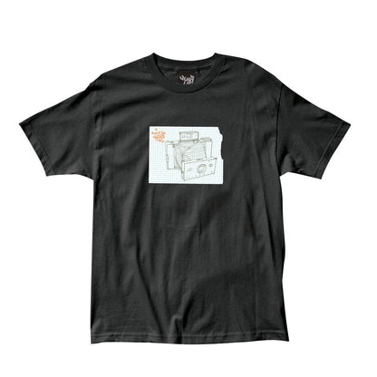 Hecox Polaroid Camera Tee Black