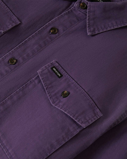 Herringbone Lightweight Relaxed Overshirt Punk Purple Herringbone