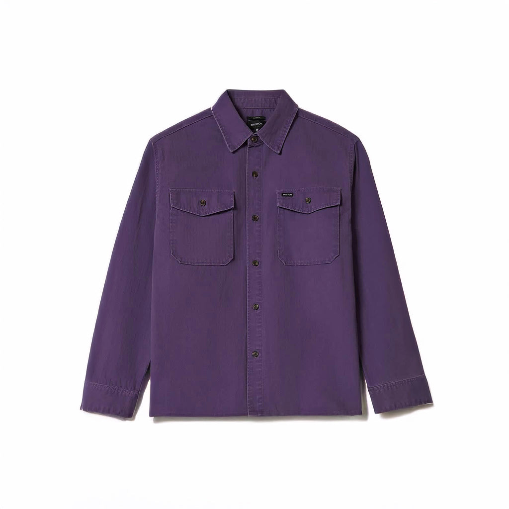 Herringbone Lightweight Relaxed Overshirt Punk Purple Herringbone