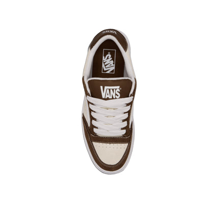 Brown and white Vans sneaker on a white background