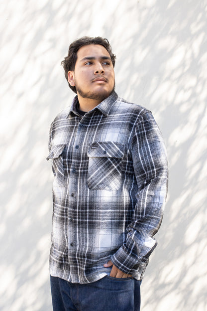 Birch Flannel Black White Plaid