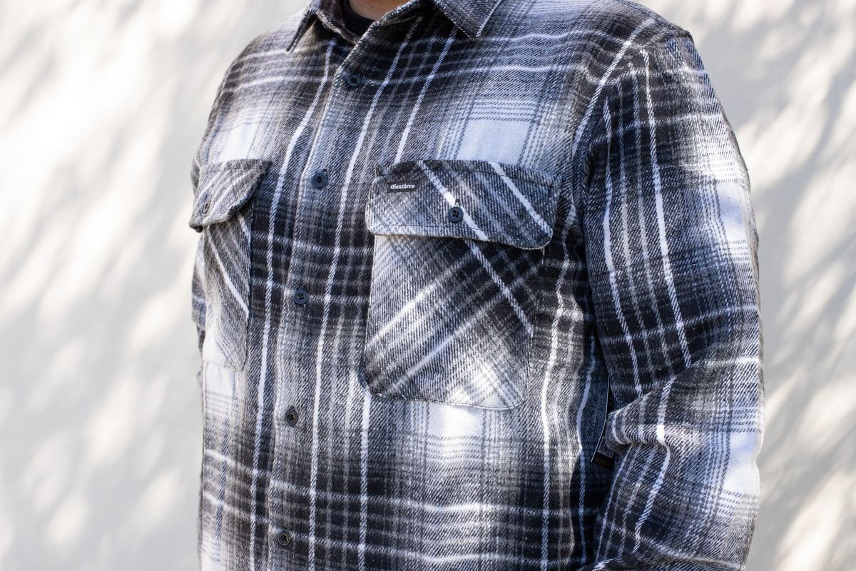 Birch Flannel Black White Plaid