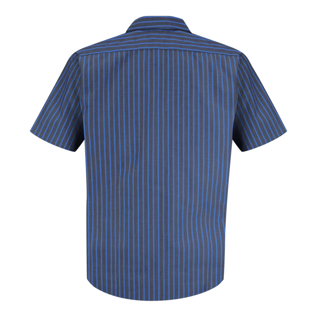 Industrial Work Shirt Blue/Charcoal Stripe