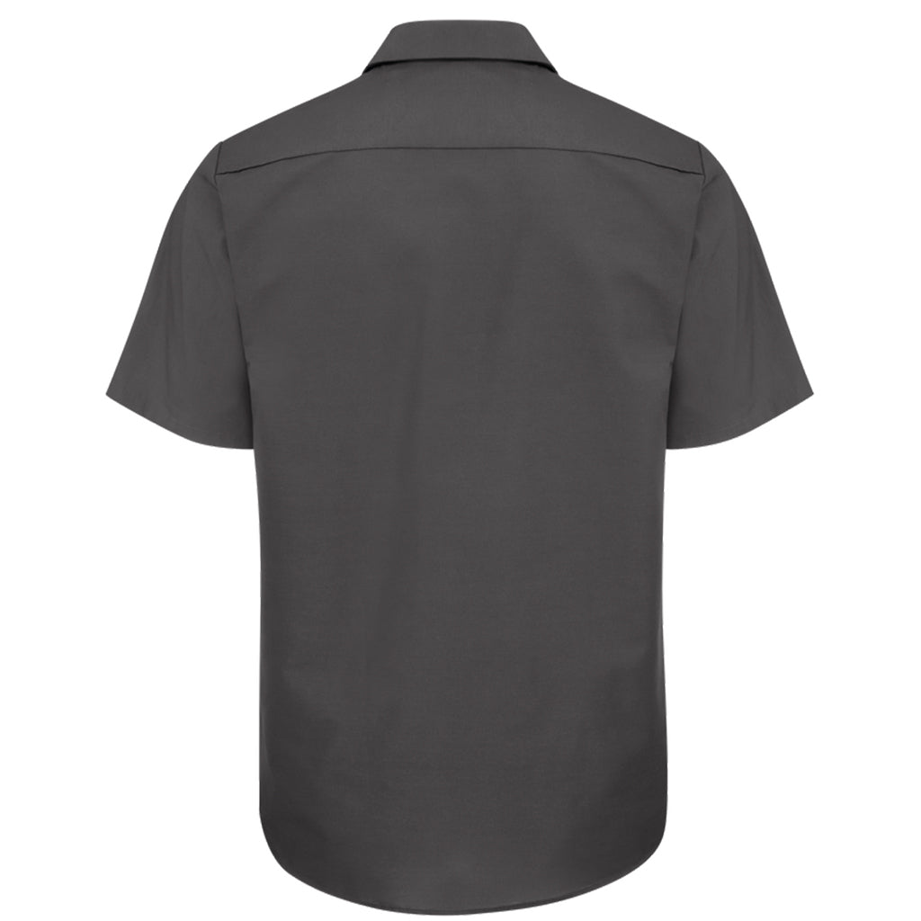 Gray short-sleeve shirt on a white background