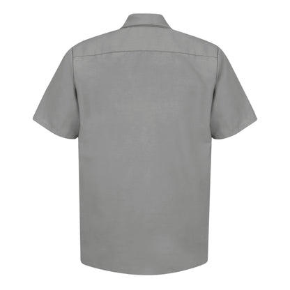 Gray short-sleeve shirt on a white background