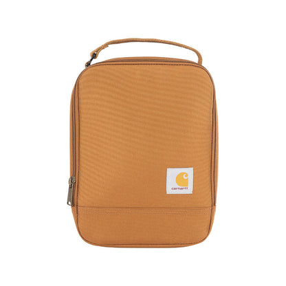 Brown cooler with a Carhartt logo on a white background