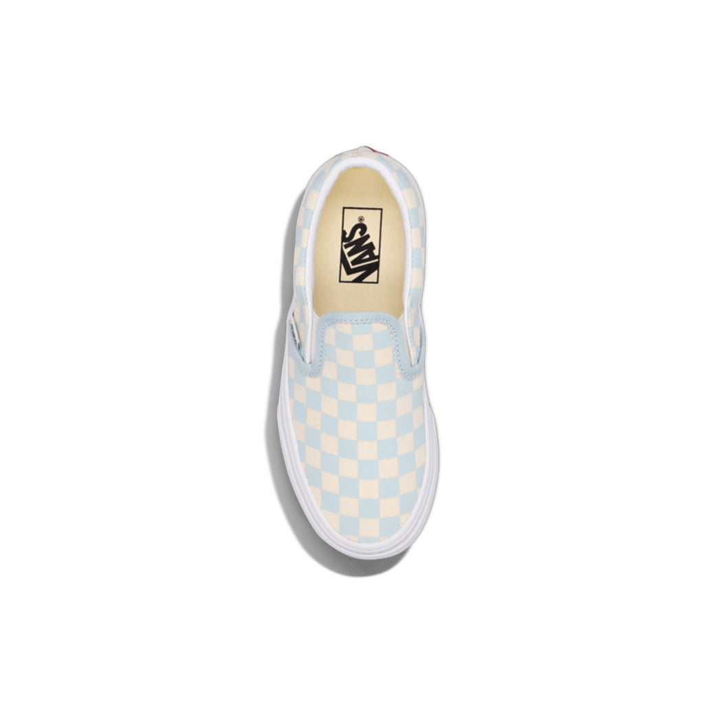 Vans slip-on sneaker with checkered pattern on a white background