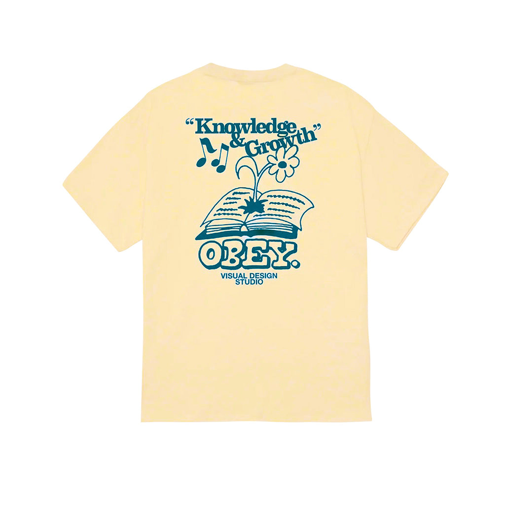 Knowledge & Growth Tee Pale Yellow