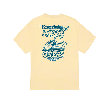 Knowledge & Growth Tee Pale Yellow