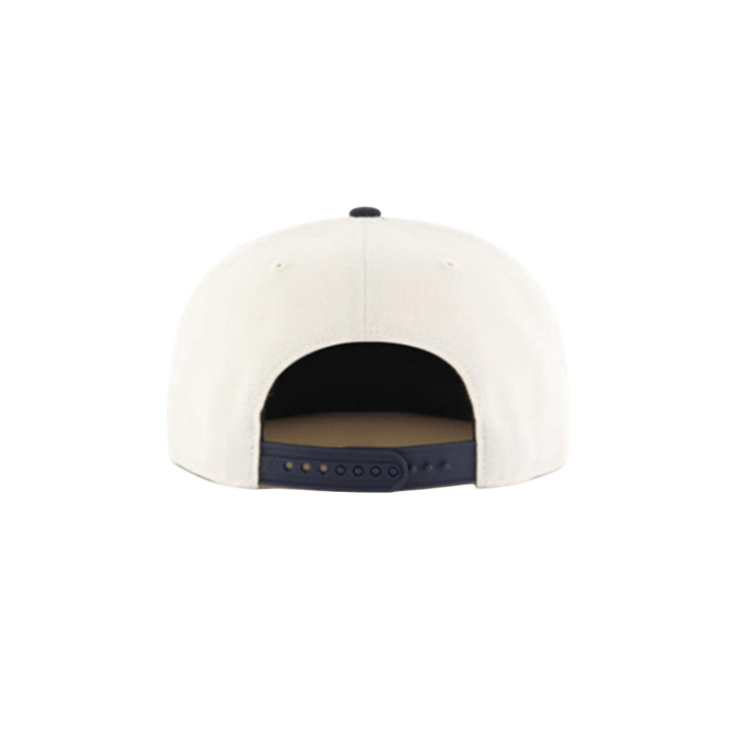 White snapback on a white background