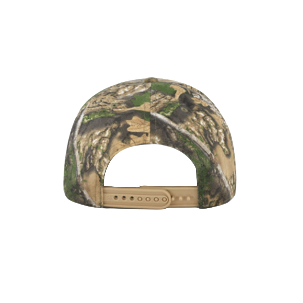 Camouflage baseball cap on a white background