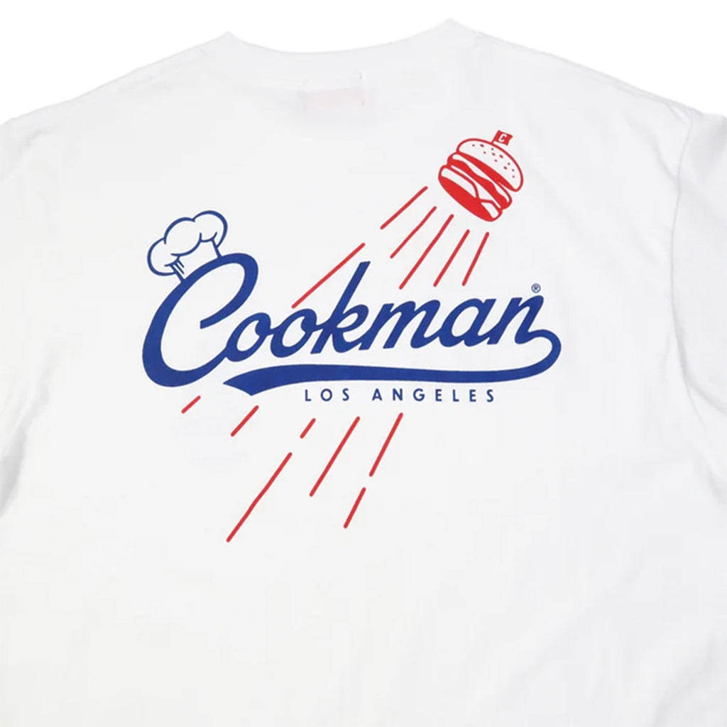 White t-shirt with 'Cookman Los Angeles' logo on a white background