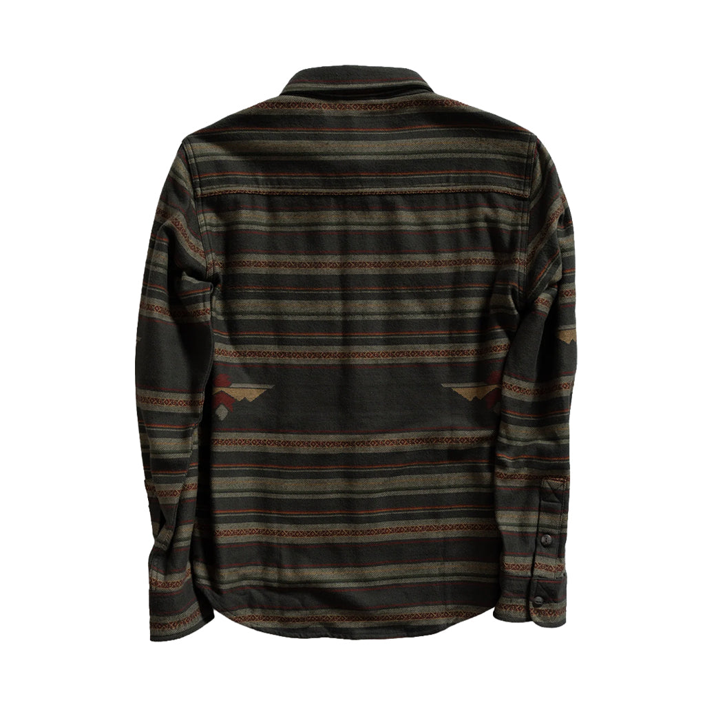 Flannel shirt with a pattern on a white background