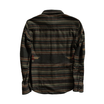Flannel shirt with a pattern on a white background