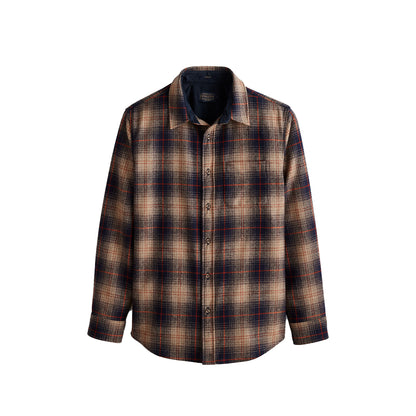 Lodge Shirt Brown/Navy/Red Plaid 24'