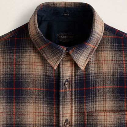 Lodge Shirt Brown/Navy/Red Plaid 24'