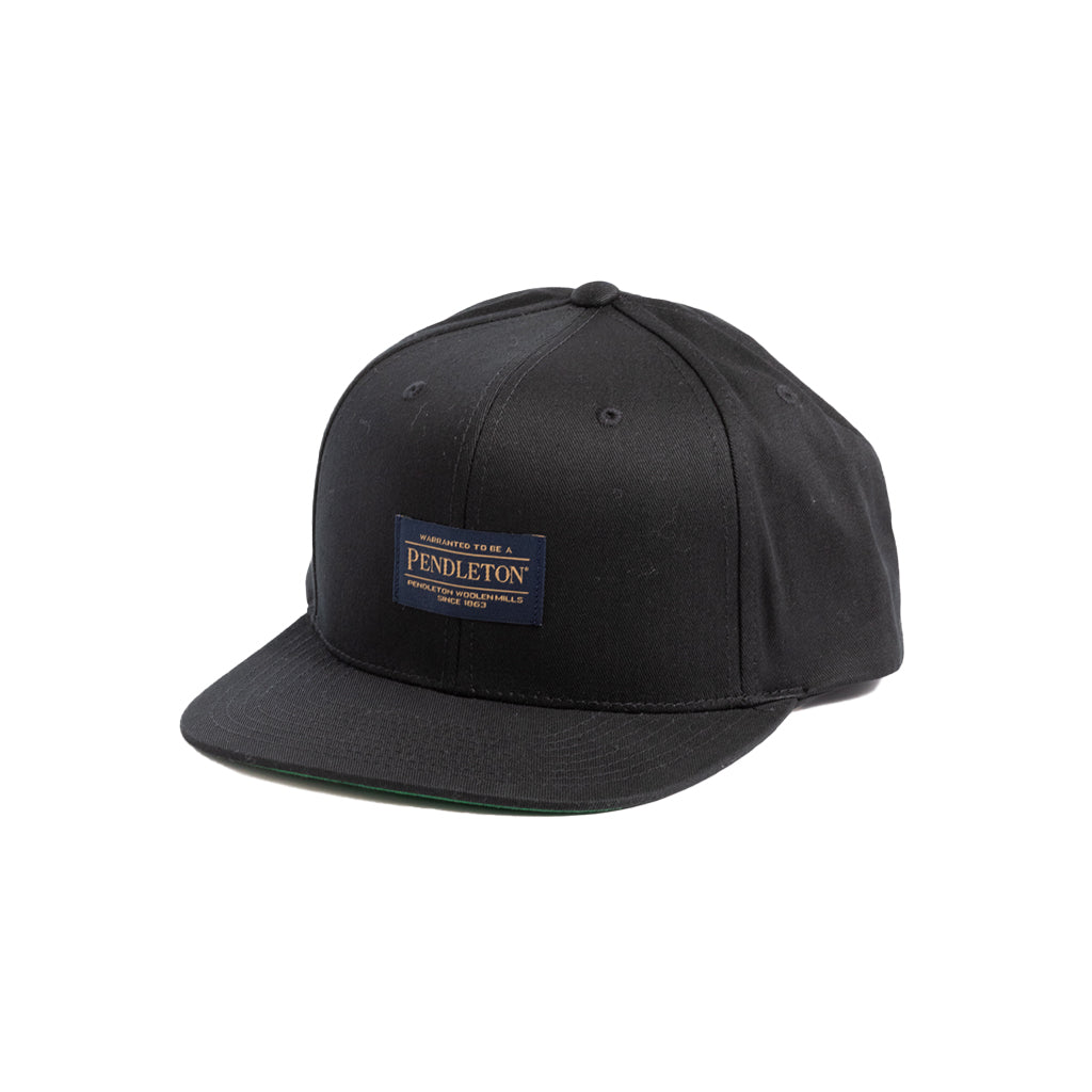 Logo Flat Brim Hat Black