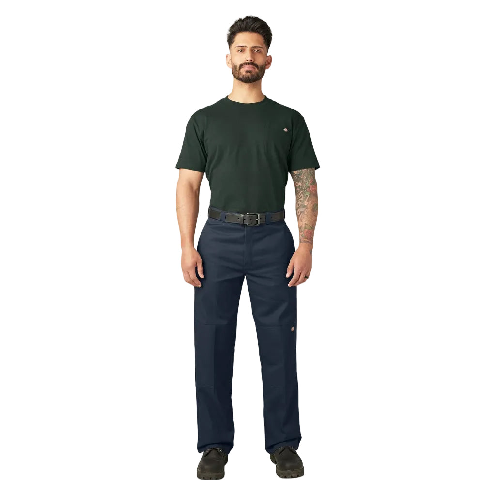Loose Fit Double Knee Work Pants Dark Navy