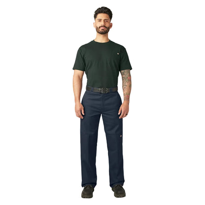 Loose Fit Double Knee Work Pants Dark Navy
