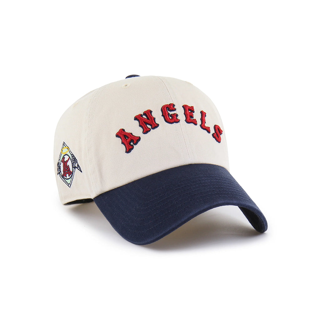 Los Angeles Angles Cooperstown Natural Ballpark Script Shot 47 Cleanup