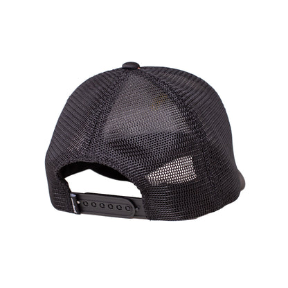 Black mesh cap on a white background