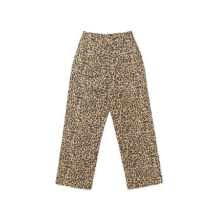 Leopard print pants on a white background