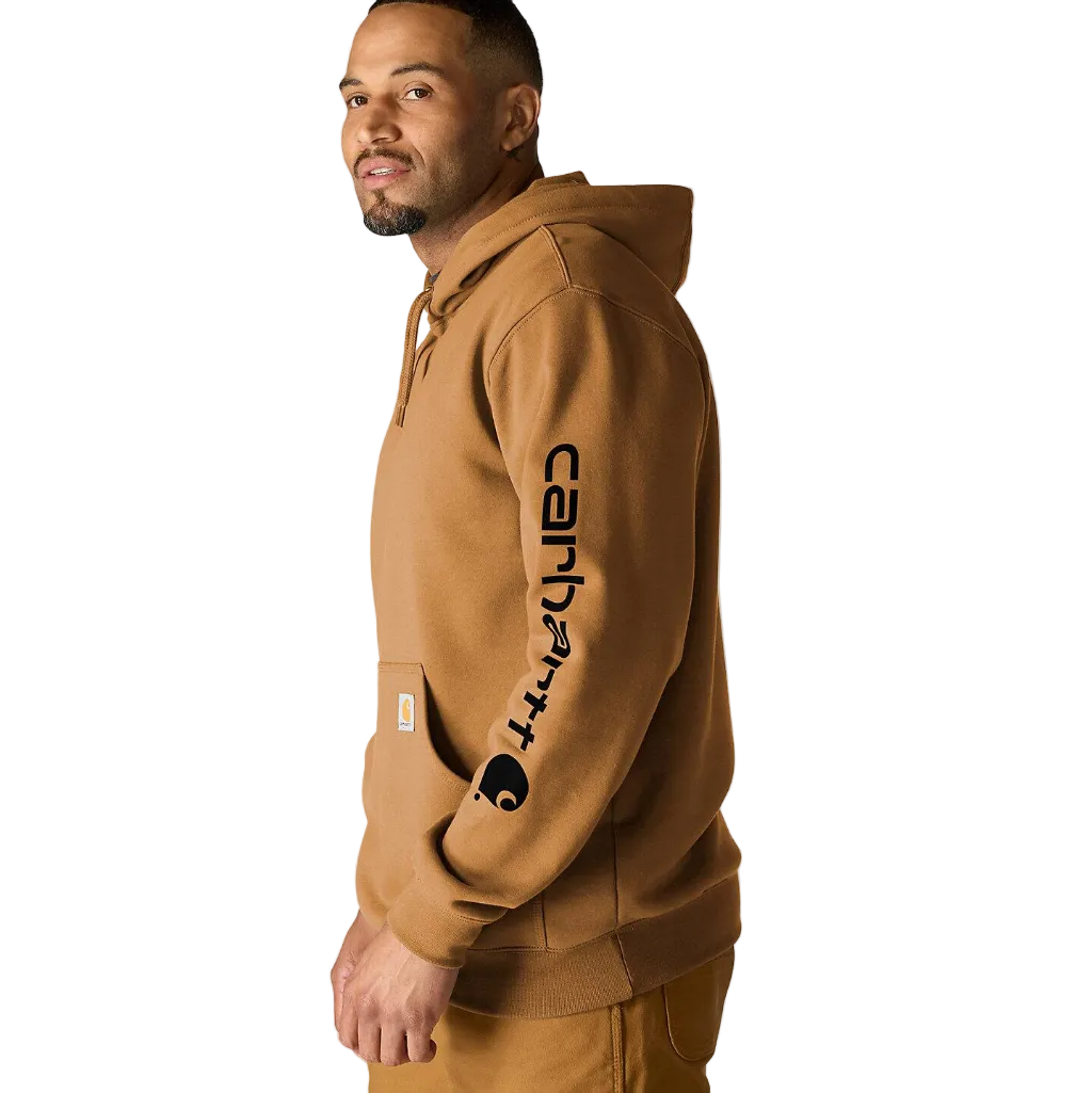 Midweight Logo Sleeve Graphic Sweatshirt Brown