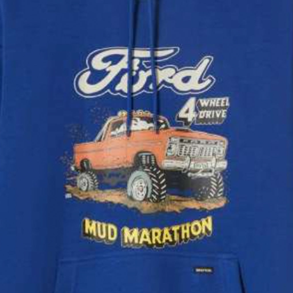 Mud Marathon Fleece Hoodie Ford Blue